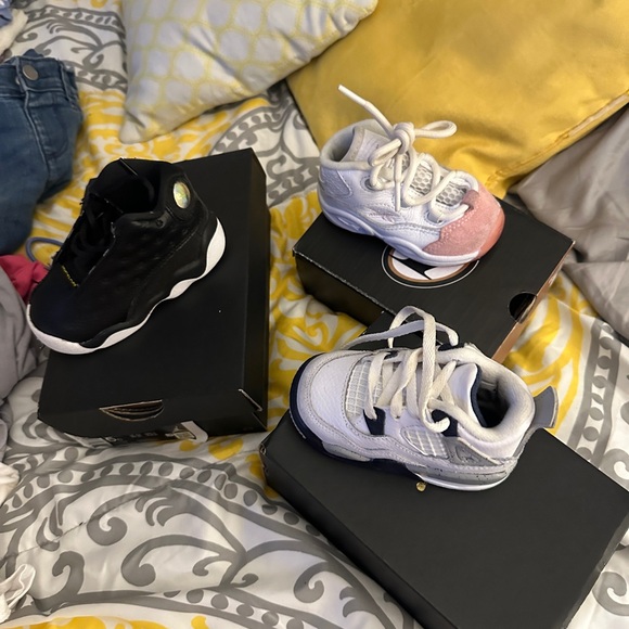 3 pair toddler shoes 2 pair Jordan’s I pair Reebok’s - Picture 3 of 4